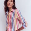 Sienna Linen Shirt Pink, Green, Purple Multi Sienna Linen Shirt Pink, Green, Purple Multi