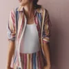 Sienna Linen Shirt Pink, Green, Purple Multi Sienna Linen Shirt Pink, Green, Purple Multi