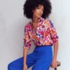Sienna Linen Shirt Pink Punch, Flourishing Meadow Sienna Linen Shirt Pink Punch, Flourishing Meadow