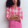 Sienna Linen Shirt Pink Punch Gingham Sienna Linen Shirt Pink Punch Gingham