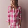 Sienna Linen Shirt Pink Punch Gingham Sienna Linen Shirt Pink Punch Gingham