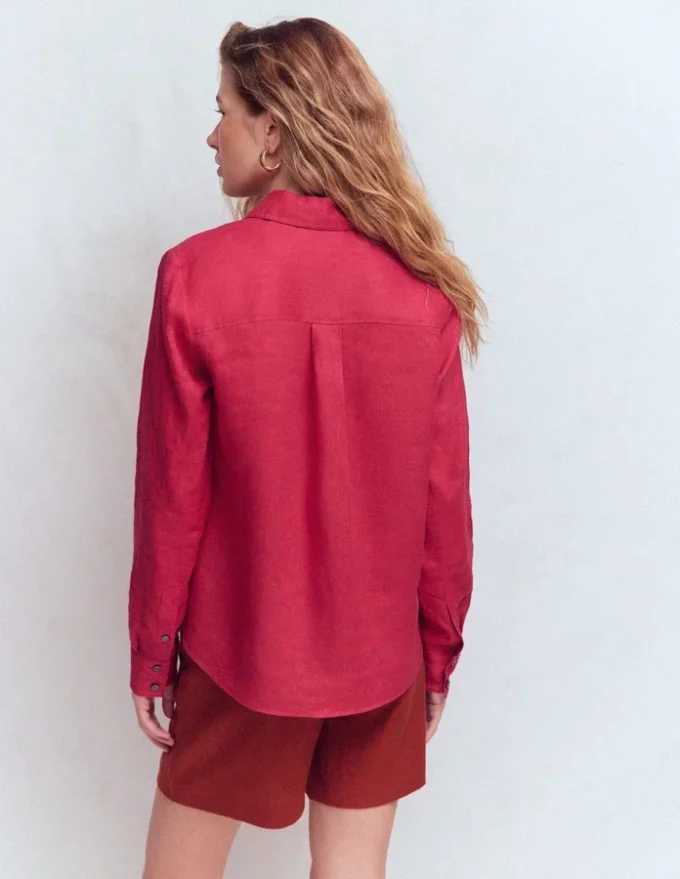 Sienna Linen Shirt Pomegranate Sienna Linen Shirt Pomegranate