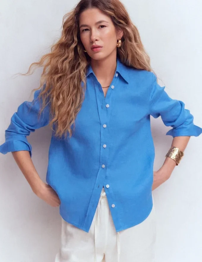 Sienna Linen Shirt Regatta Blue Sienna Linen Shirt Regatta Blue