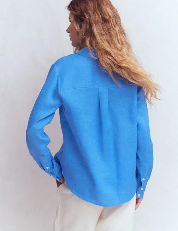 Sienna Linen Shirt Regatta Blue Sienna Linen Shirt Regatta Blue