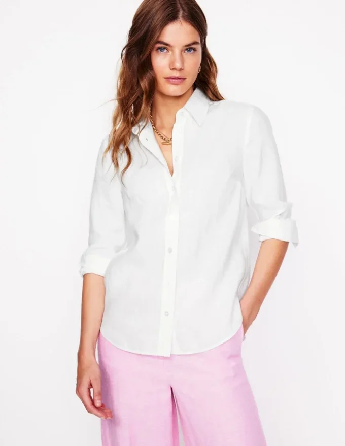 Sienna Linen Shirt White Sienna Linen Shirt White