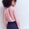 Sienna Trim Detail Shirt Ivory, Pink stripe Sienna Trim Detail Shirt Ivory, Pink stripe