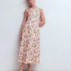 Silvia Boned Bodice Maxi Dress French Pink, Delicate Blossom Silvia Boned Bodice Maxi Dress French Pink, Delicate Blossom