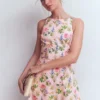 Silvia Boned Bodice Maxi Dress French Pink, Delicate Blossom Silvia Boned Bodice Maxi Dress French Pink, Delicate Blossom