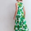 Silvia Boned Bodice Maxi Dress Green Opulent Blossom Silvia Boned Bodice Maxi Dress Green Opulent Blossom
