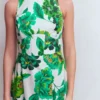 Silvia Boned Bodice Maxi Dress Green Opulent Blossom Silvia Boned Bodice Maxi Dress Green Opulent Blossom