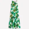 Silvia Boned Bodice Maxi Dress Green Opulent Blossom Silvia Boned Bodice Maxi Dress Green Opulent Blossom