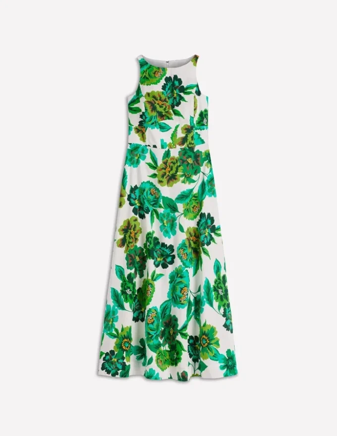 Silvia Boned Bodice Maxi Dress Green Opulent Blossom Silvia Boned Bodice Maxi Dress Green Opulent Blossom