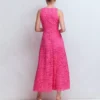 Silvia Boned Bodice Maxi Dress Pink Punch Lace Silvia Boned Bodice Maxi Dress Pink Punch Lace
