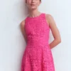 Silvia Boned Bodice Maxi Dress Pink Punch Lace Silvia Boned Bodice Maxi Dress Pink Punch Lace