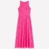 Silvia Boned Bodice Maxi Dress Pink Punch Lace Silvia Boned Bodice Maxi Dress Pink Punch Lace