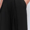 Single Pleat Ponte Culotte Black Single Pleat Ponte Culotte Black
