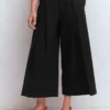 Single Pleat Ponte Culotte Black Single Pleat Ponte Culotte Black