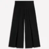 Single Pleat Ponte Culotte Black Single Pleat Ponte Culotte Black
