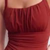 Skiathos Ruched Panel Swimsuit Paprika Skiathos Ruched Panel Swimsuit Paprika