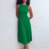 Sleeveless Ponte Midi Dress Fresh Green Sleeveless Ponte Midi Dress Fresh Green