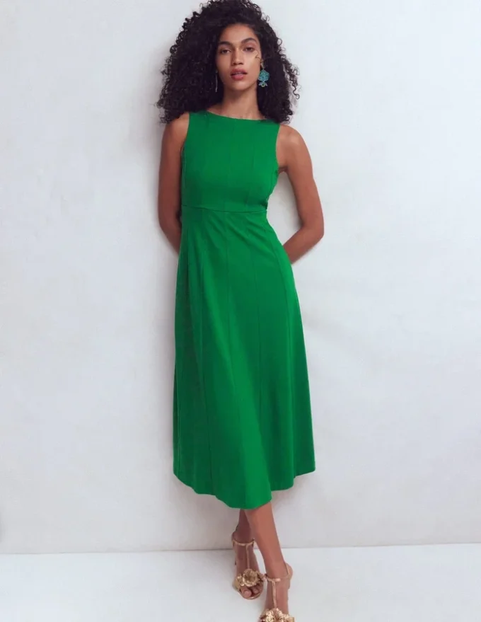Sleeveless Ponte Midi Dress Fresh Green Sleeveless Ponte Midi Dress Fresh Green