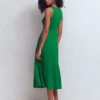 Sleeveless Ponte Midi Dress Fresh Green Sleeveless Ponte Midi Dress Fresh Green