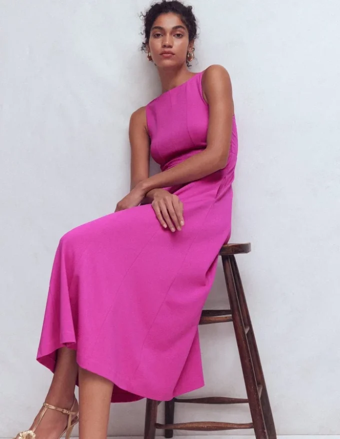 Sleeveless Ponte Midi Dress Passion Flower
