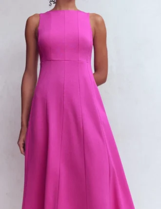 Sleeveless Ponte Midi Dress Passion Flower