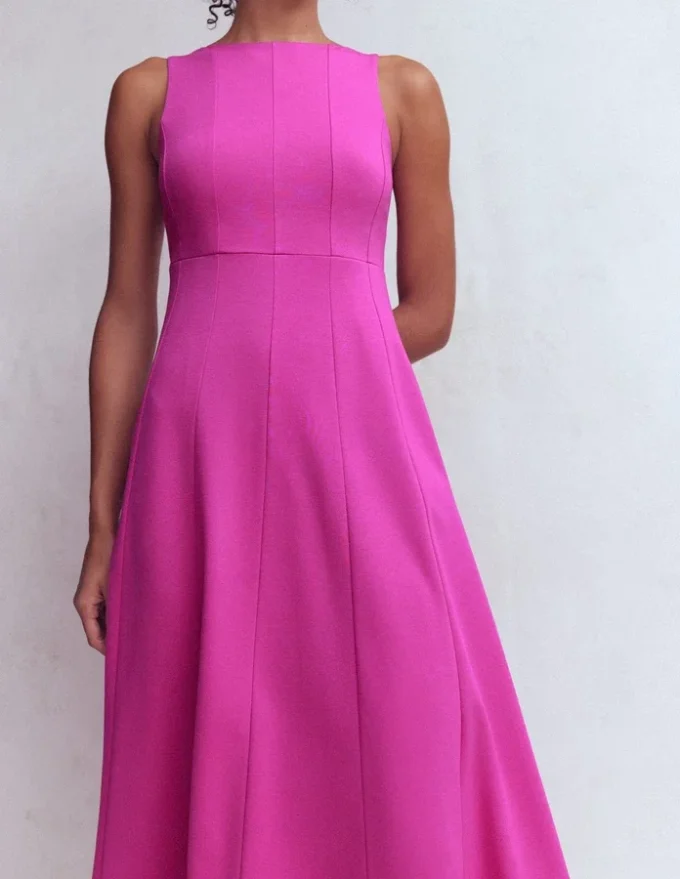 Sleeveless Ponte Midi Dress Passion Flower