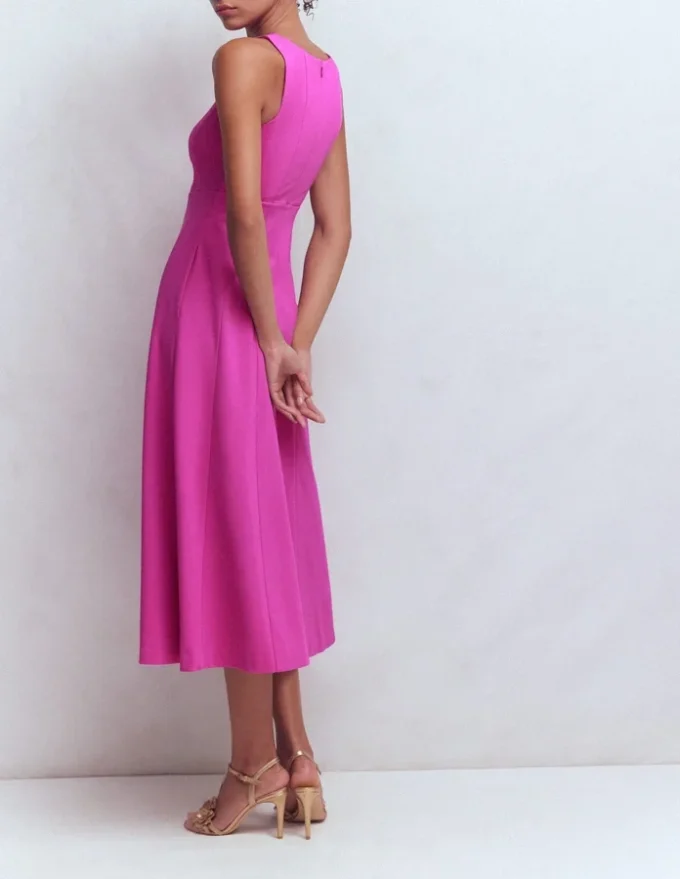 Sleeveless Ponte Midi Dress Passion Flower