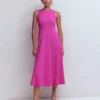Sleeveless Ponte Midi Dress Passion Flower