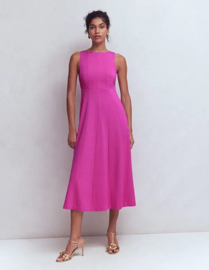 Sleeveless Ponte Midi Dress Passion Flower