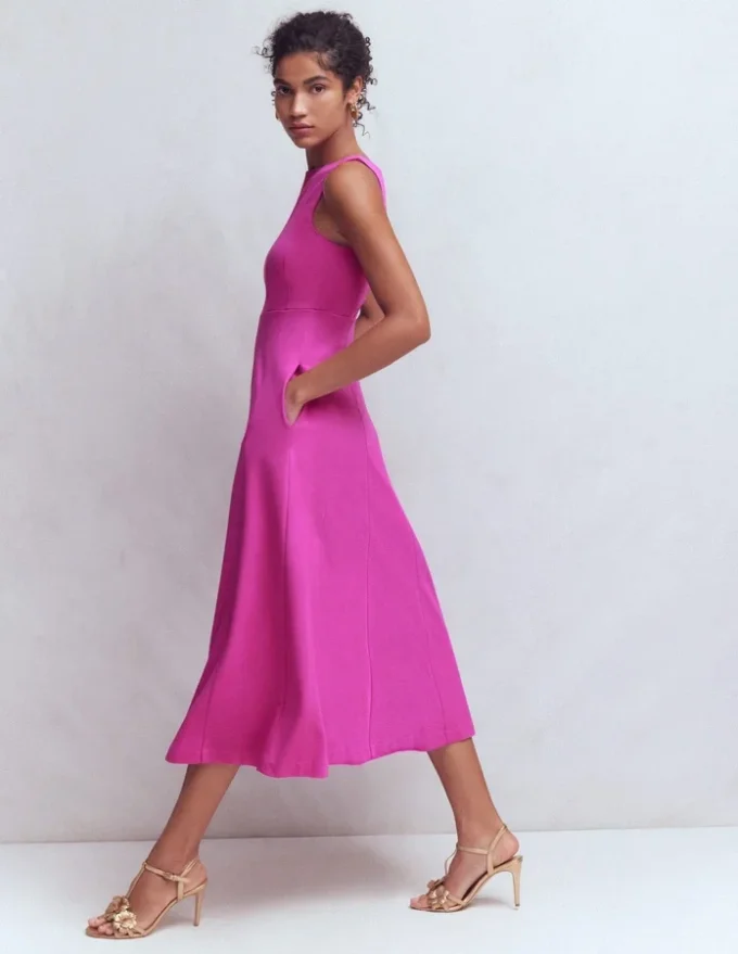 Sleeveless Ponte Midi Dress Passion Flower