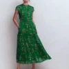 Sleeveless Ruffle Dress Bear Grass, Delicate Blossom Sleeveless Ruffle Dress Bear Grass, Delicate Blossom