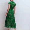 Sleeveless Ruffle Dress Bear Grass, Delicate Blossom Sleeveless Ruffle Dress Bear Grass, Delicate Blossom