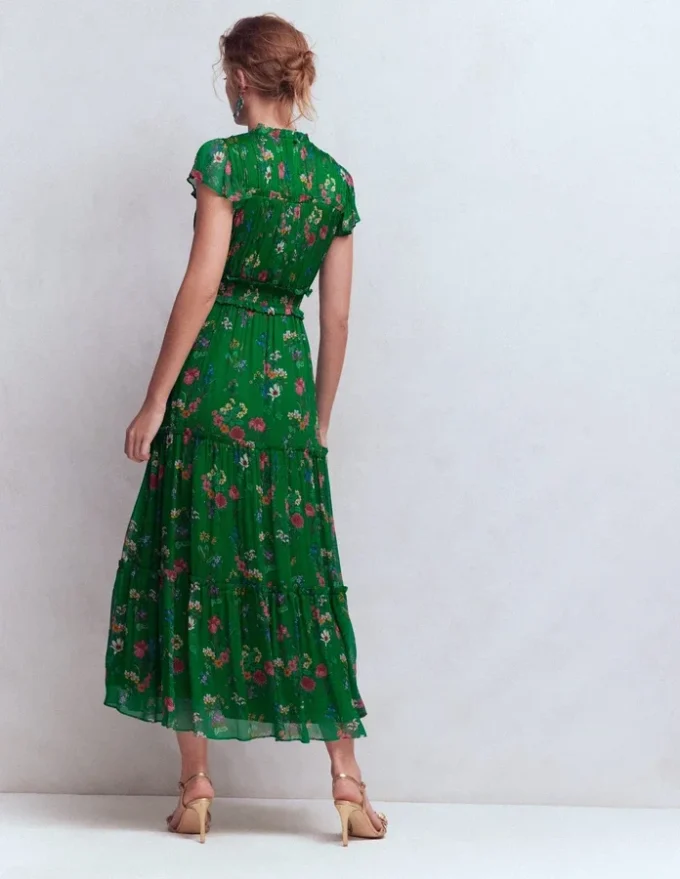 Sleeveless Ruffle Dress Bear Grass, Delicate Blossom Sleeveless Ruffle Dress Bear Grass, Delicate Blossom