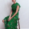 Sleeveless Ruffle Dress Bear Grass, Delicate Blossom Sleeveless Ruffle Dress Bear Grass, Delicate Blossom