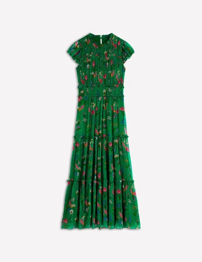Sleeveless Ruffle Dress Bear Grass, Delicate Blossom Sleeveless Ruffle Dress Bear Grass, Delicate Blossom