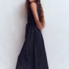 Sleeveless Zip Denim Dress Indigo Wash Sleeveless Zip Denim Dress Indigo Wash