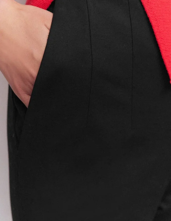 Slim Leg Cotton Pants Black Slim Leg Cotton Pants Black