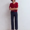 Slim Leg Cotton Pants Navy Slim Leg Cotton Pants Navy