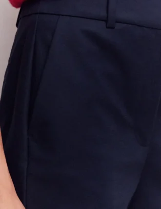 Slim Leg Cotton Pants Navy