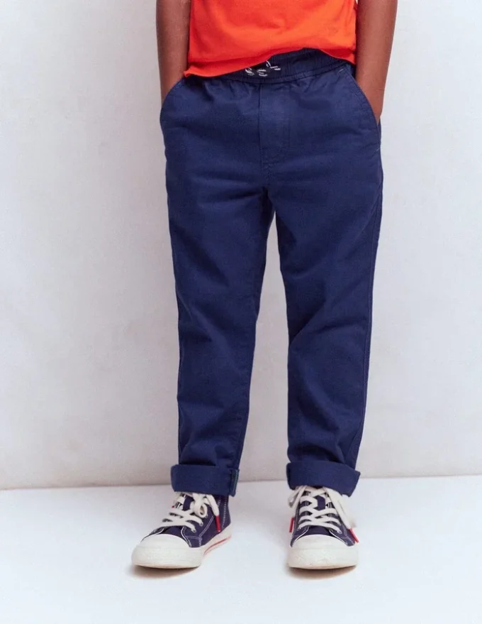 Slim Pull-on Pants College Navy