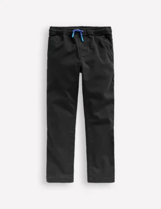 Slim Pull On Trousers Black
