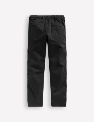 Slim Pull On Trousers Black