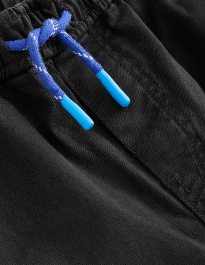 Slim Pull On Trousers Black