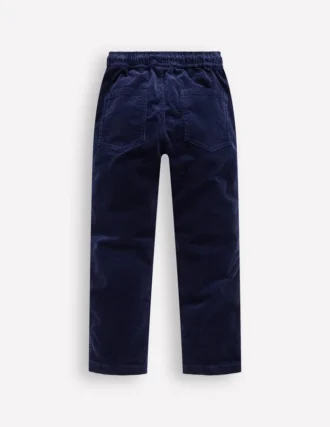 Slim Pull On Trousers College Navy Cord