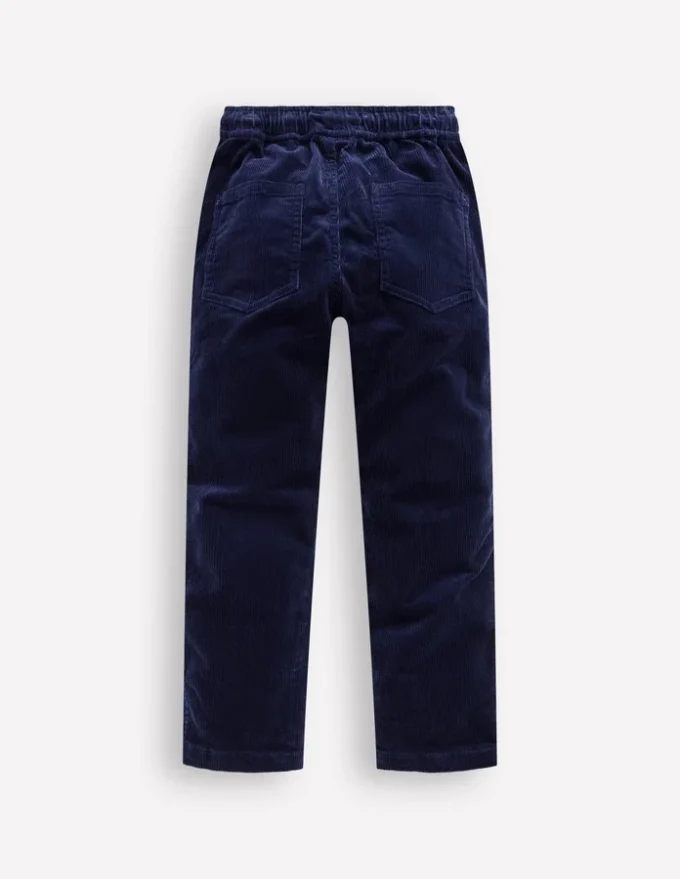 Slim Pull On Trousers College Navy Cord Slim Pull On Trousers College Navy Cord