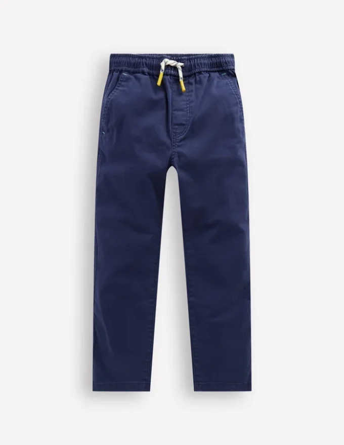 Slim Pull On Trousers College Navy Twill Slim Pull On Trousers College Navy Twill
