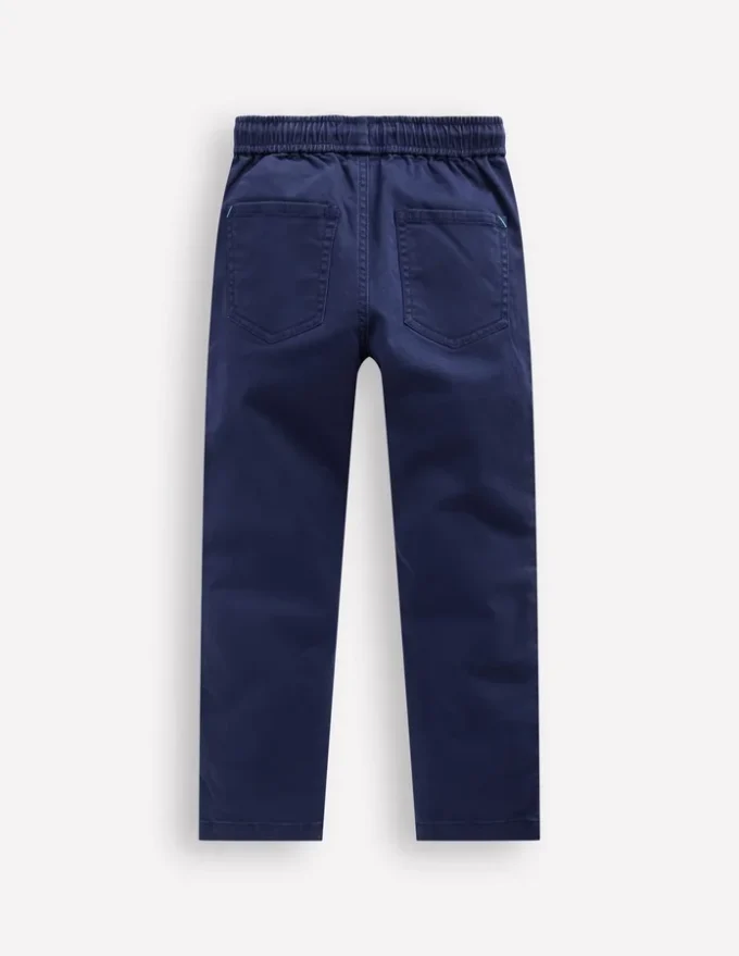 Slim Pull On Trousers College Navy Twill Slim Pull On Trousers College Navy Twill